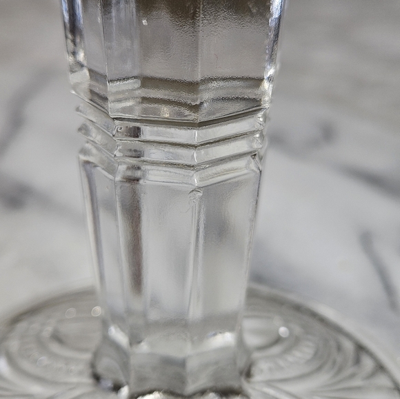 Vintage EAPG Art Clear Pressed Glass Flower Bud Vase 8 in Antique - Picture 7 of 11